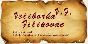 Veliborka Filipovac vizit kartica